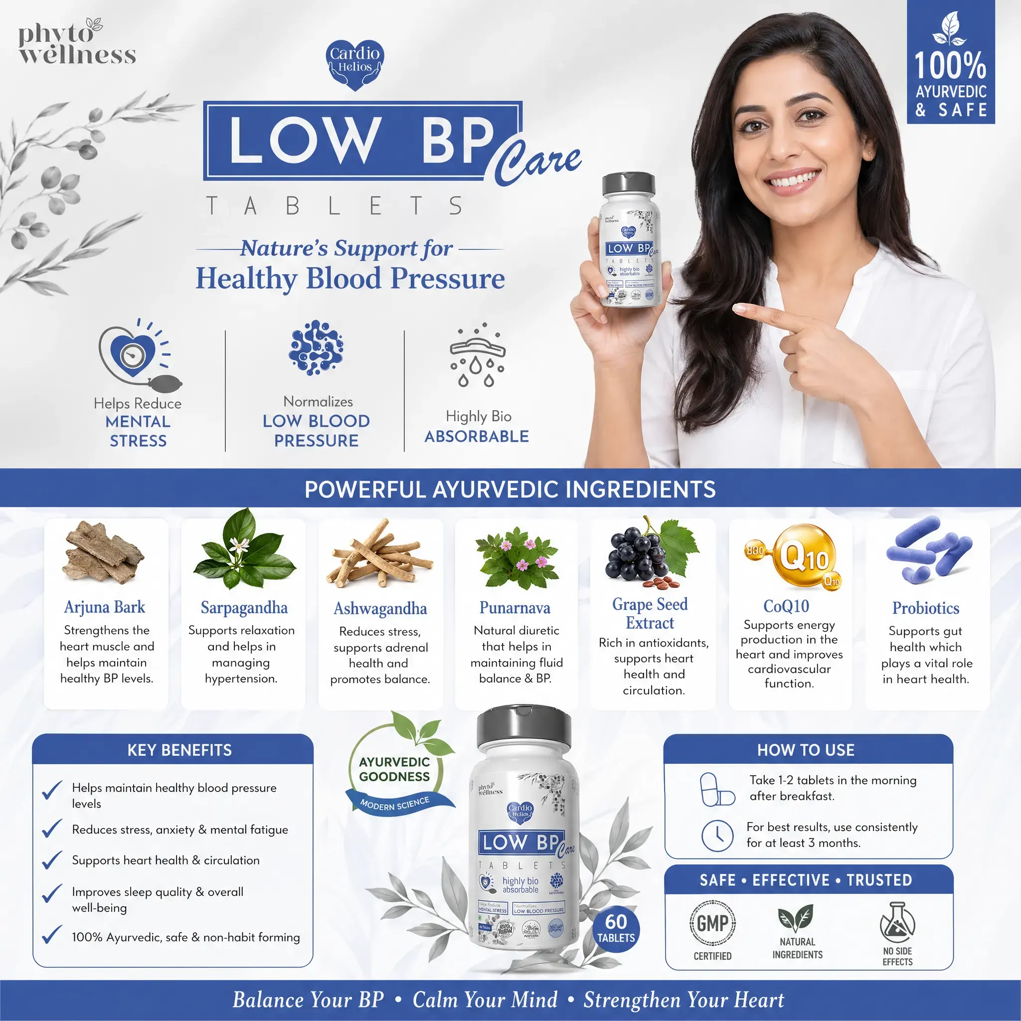 Probiotic Low BP 60 Tablets (HS00616)